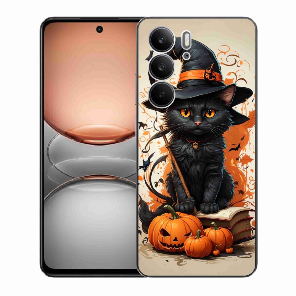 Gelový kryt mmCase na Realme C75 - kocour čaroděj