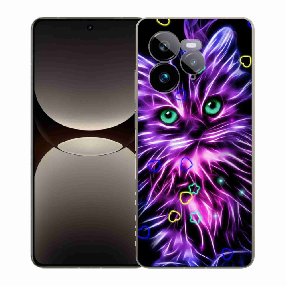 Gelový kryt mmCase na Realme GT 7 Pro 5G - abstraktní kočka