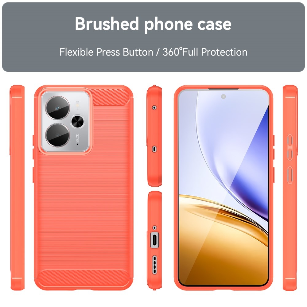 Carbon odolný gelový obal na Realme 14 5G/14T 5G - červený