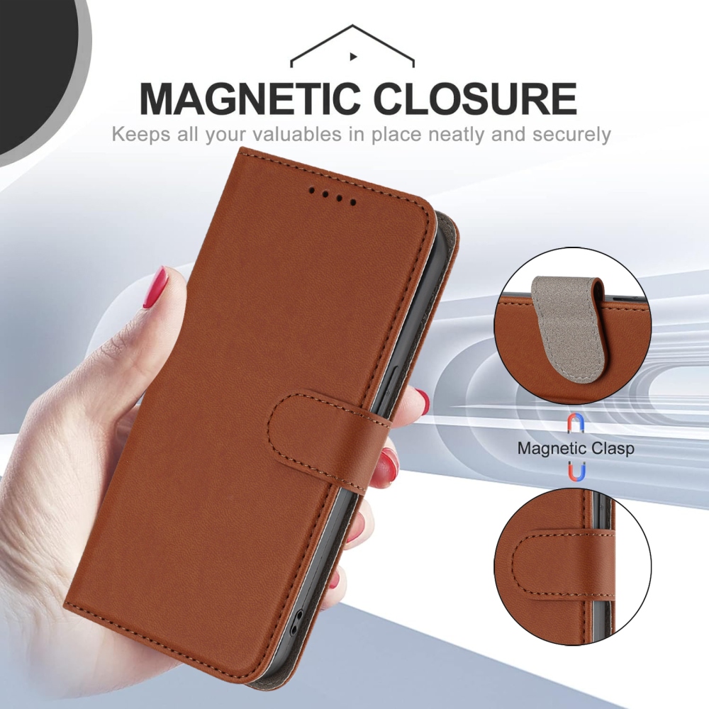 Snap knížkové pouzdro na Xiaomi Redmi 15 4G/5G (171mm) - hnědé