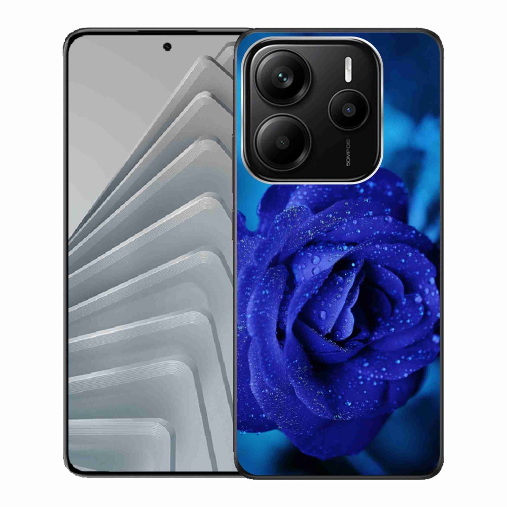 Gelový kryt mmCase na Xiaomi Redmi Note 14 5G - modrá růže