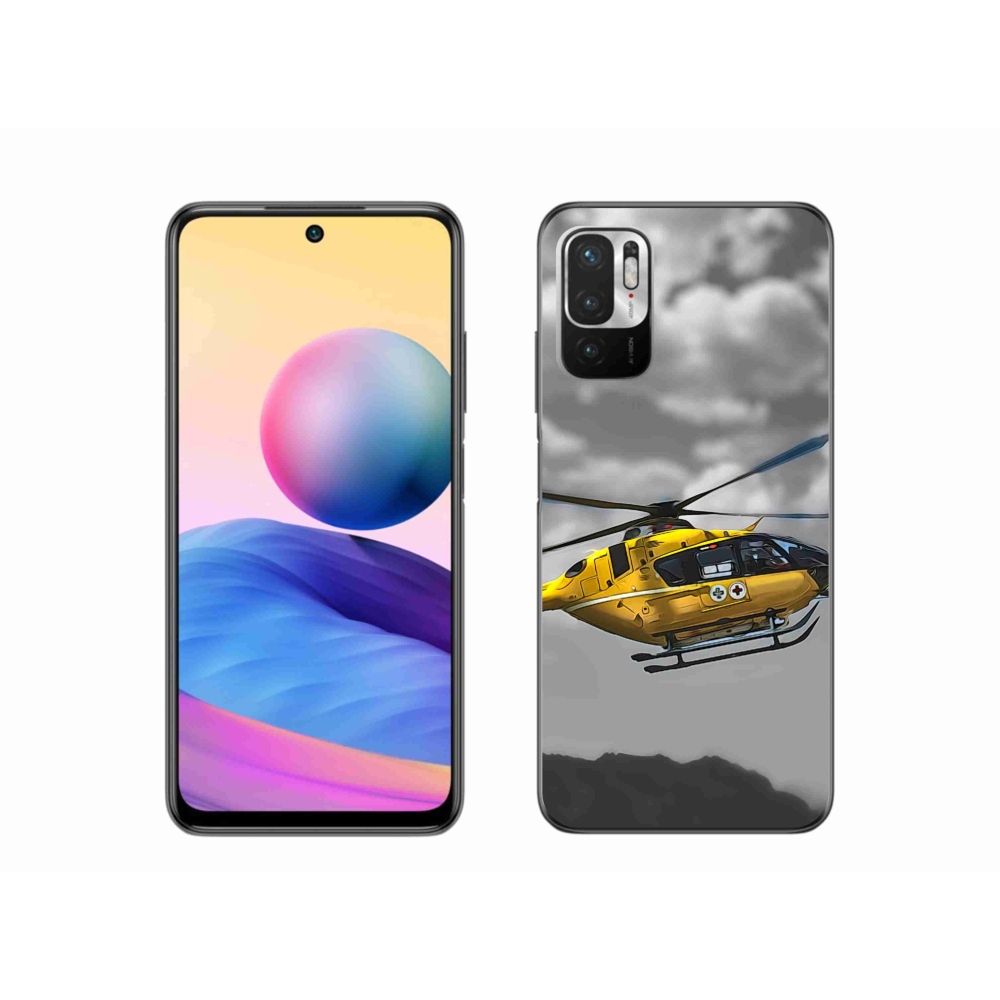 Gelový kryt mmCase na Xiaomi Poco M3 Pro/5G - žlutá helikoptéra