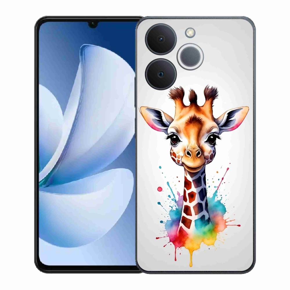 Gelový kryt mmCase na Realme Note 70T - žirafa 1