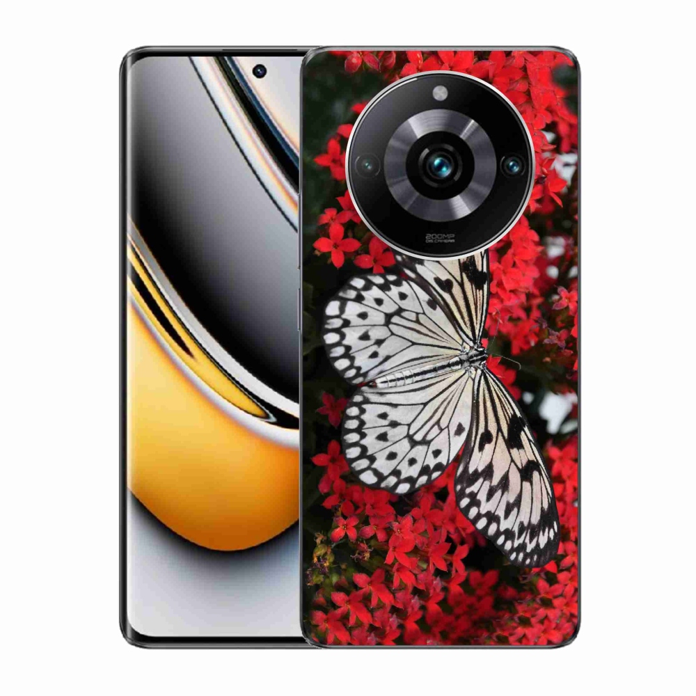 Gelový kryt mmCase na Realme 11 Pro/11 Pro+ - černobílý motýl 1