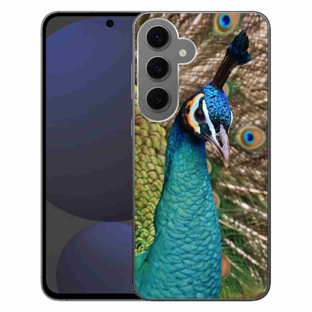 Gelový kryt mmCase na Samsung Galaxy S24 FE - páv
