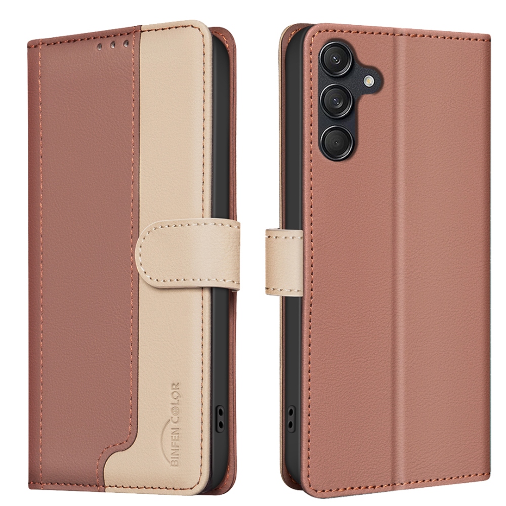 BNF DUO knížkové pouzdro na Samsung Galaxy S25 FE - hnědé