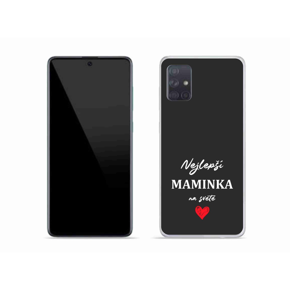 Gelový kryt mmCase na Samsung Galaxy A51 - nejlepší maminka 1 černé pozadí