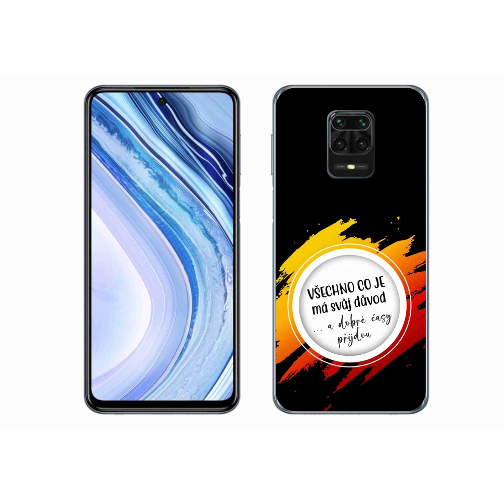 Gelový kryt mmCase na Xiaomi Redmi Note 9S - citát 3 černé pozadí