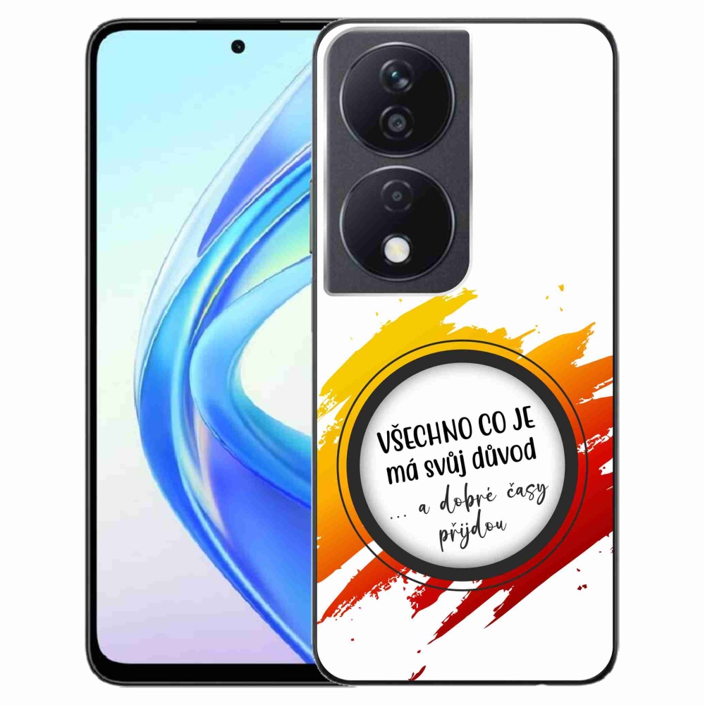 Gelový kryt mmCase na Honor X7b/Honor 90 Smart - citát 3 bílé pozadí