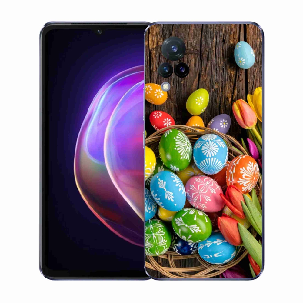 Gelový kryt mmCase na Vivo V21 4G/5G - velikonoční vajíčka