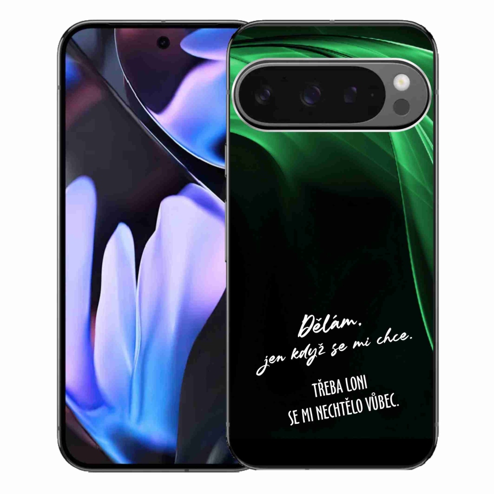Gelový kryt mmCase na Google Pixel 9 Pro XL - vtipný text 12 černé pozadí
