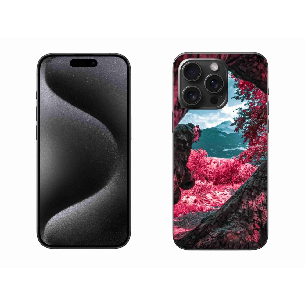 Gelový kryt mmCase na iPhone 15 Pro Max - výhled na hory