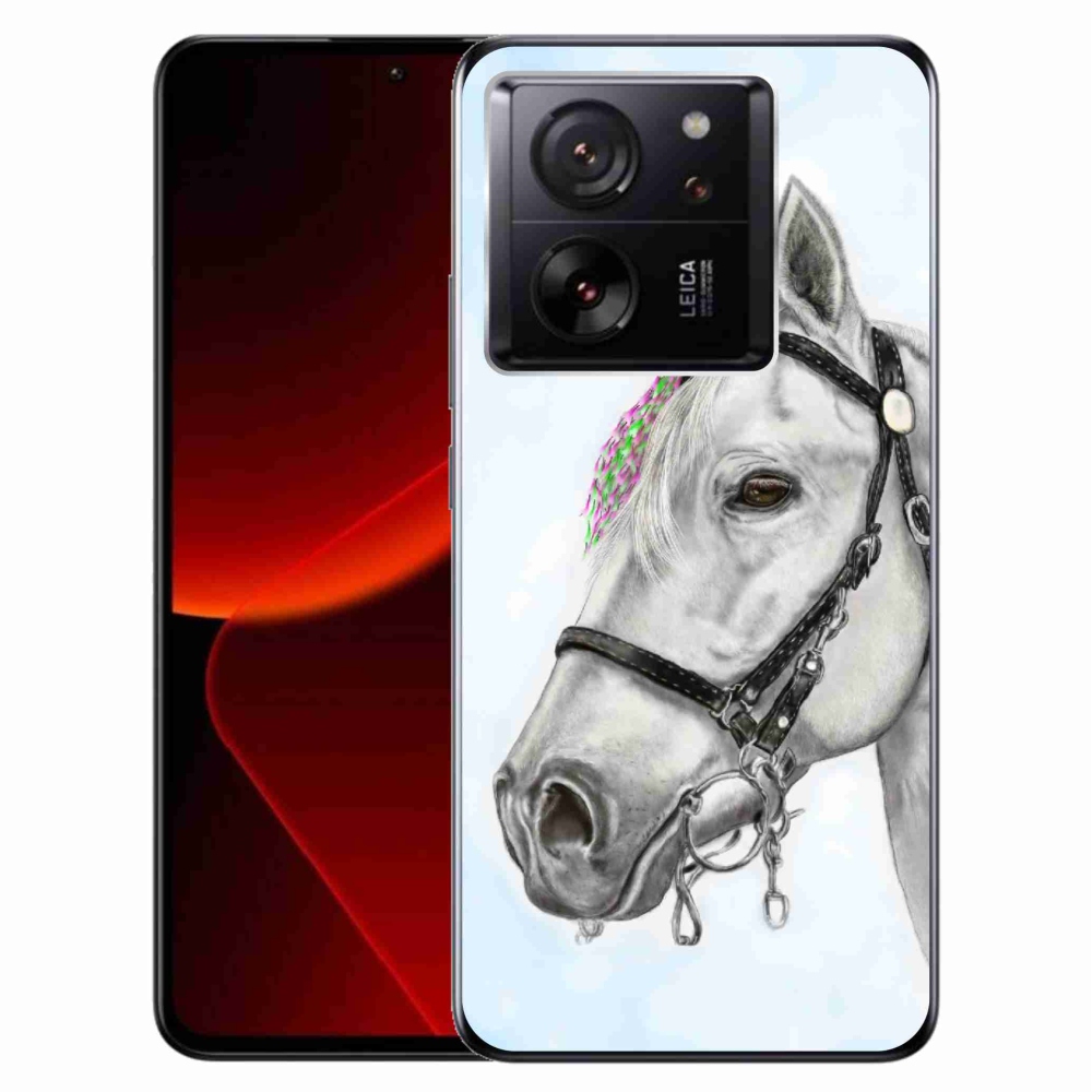 Gelový kryt mmCase na Xiaomi 13T/13T Pro - bílý kůň 1