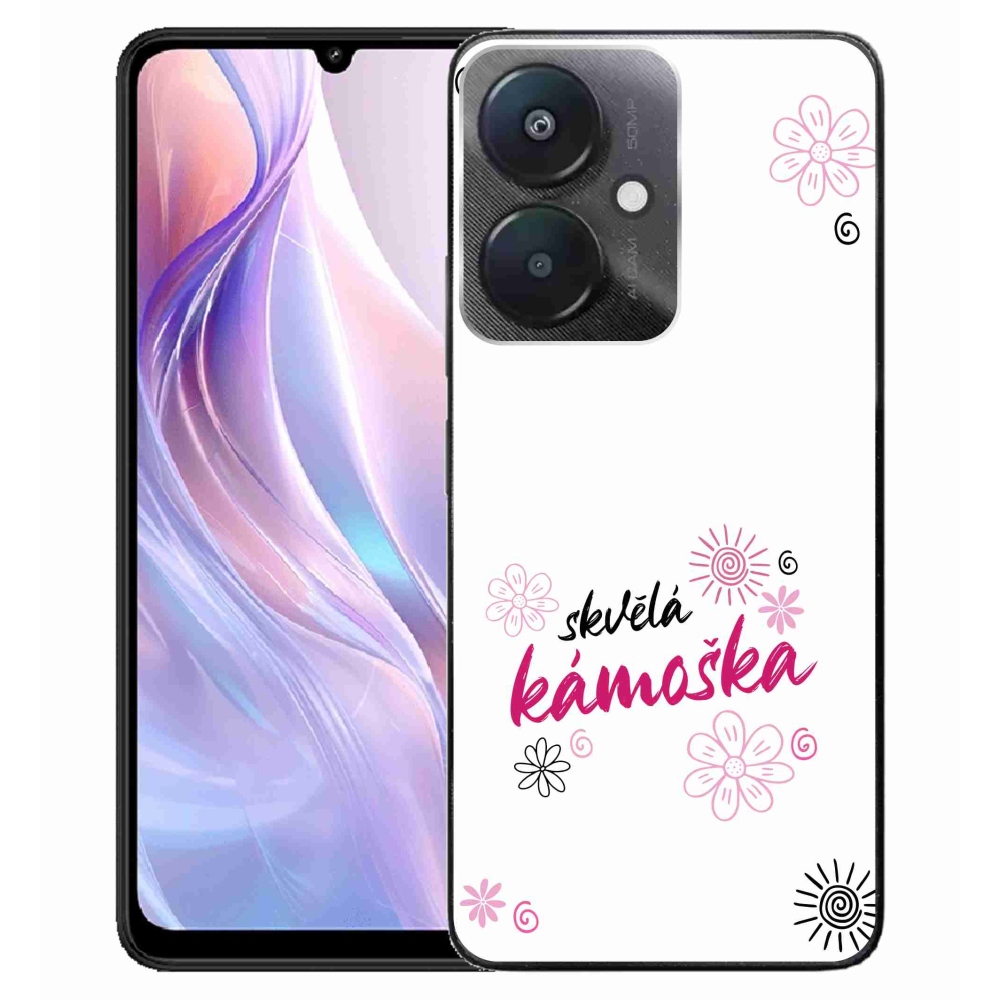 Gelový kryt mmCase na Xiaomi Redmi 13C 5G  - skvělá kámoška bílé pozadí