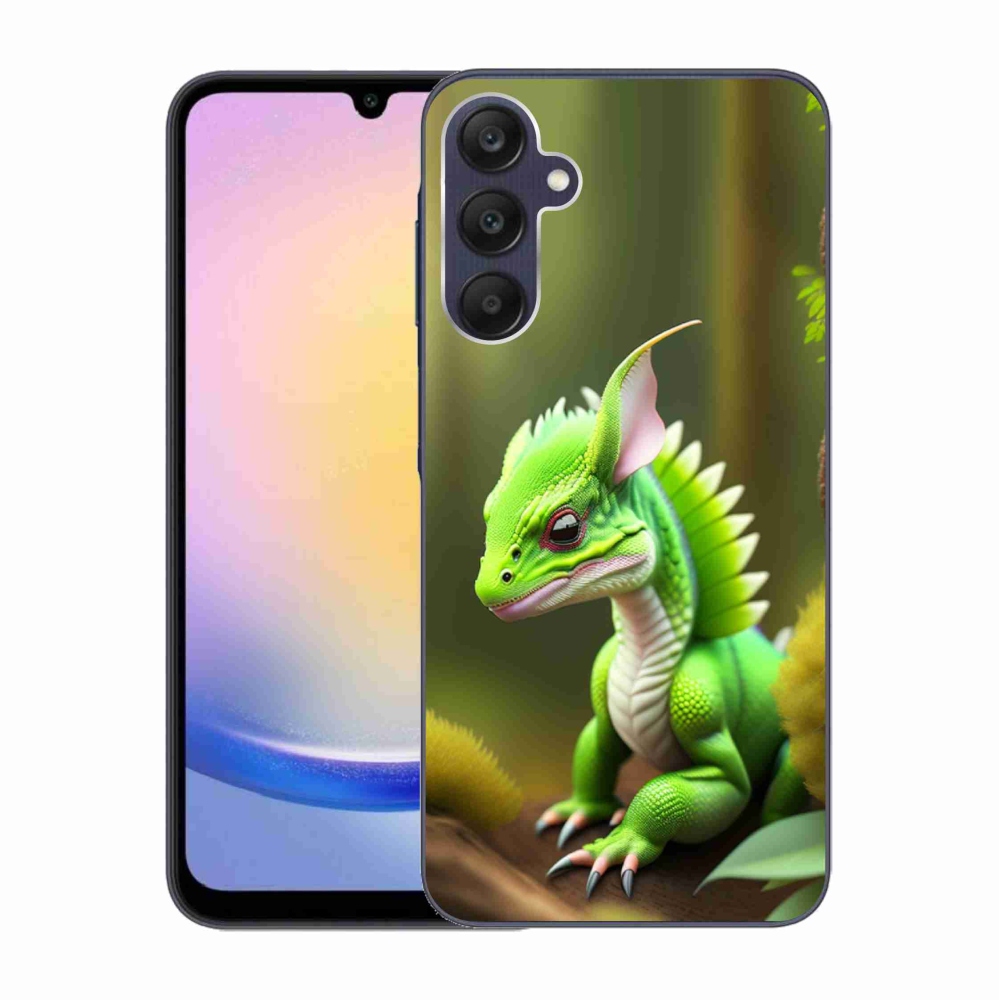 Gelový kryt mmCase na Samsung Galaxy A25 5G - zelený dráček