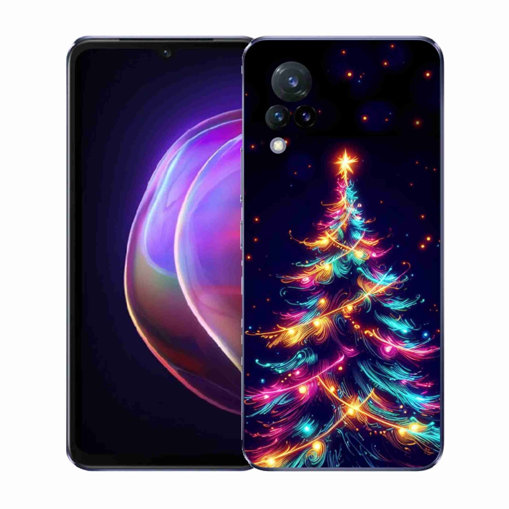 Gelový kryt mmCase na Vivo V21 4G/5G - neonový vánoční stromek