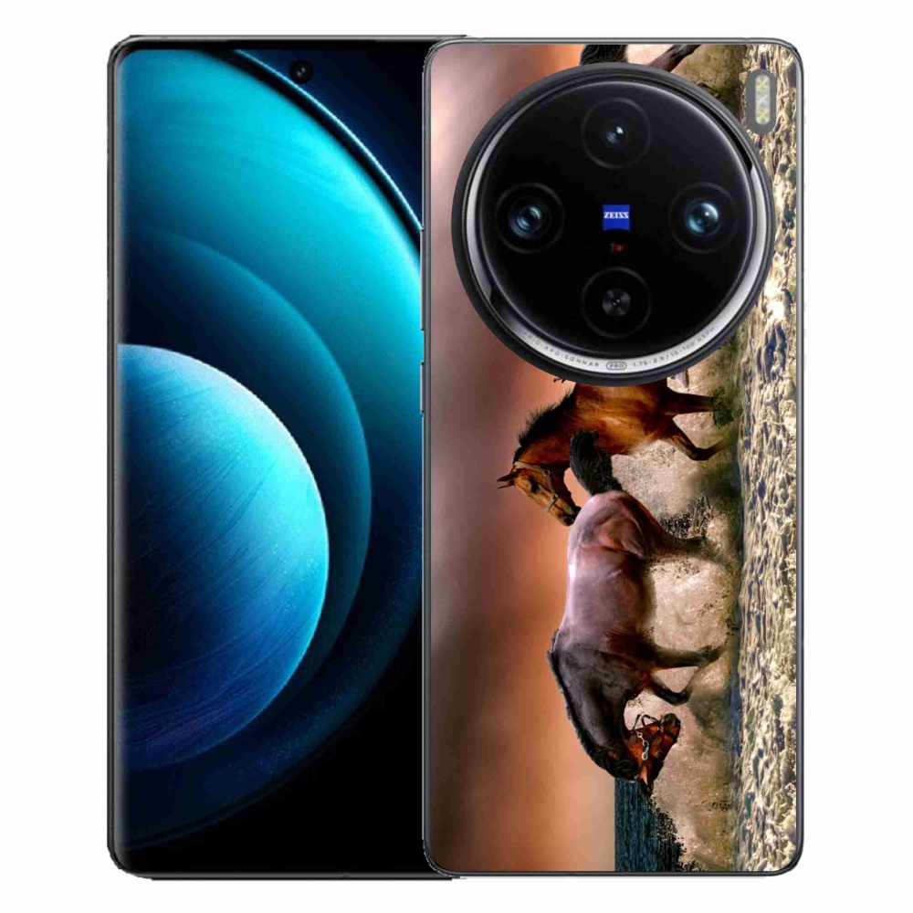 Gelový obal mmCase na Vivo X100 Pro 5G - koně 1