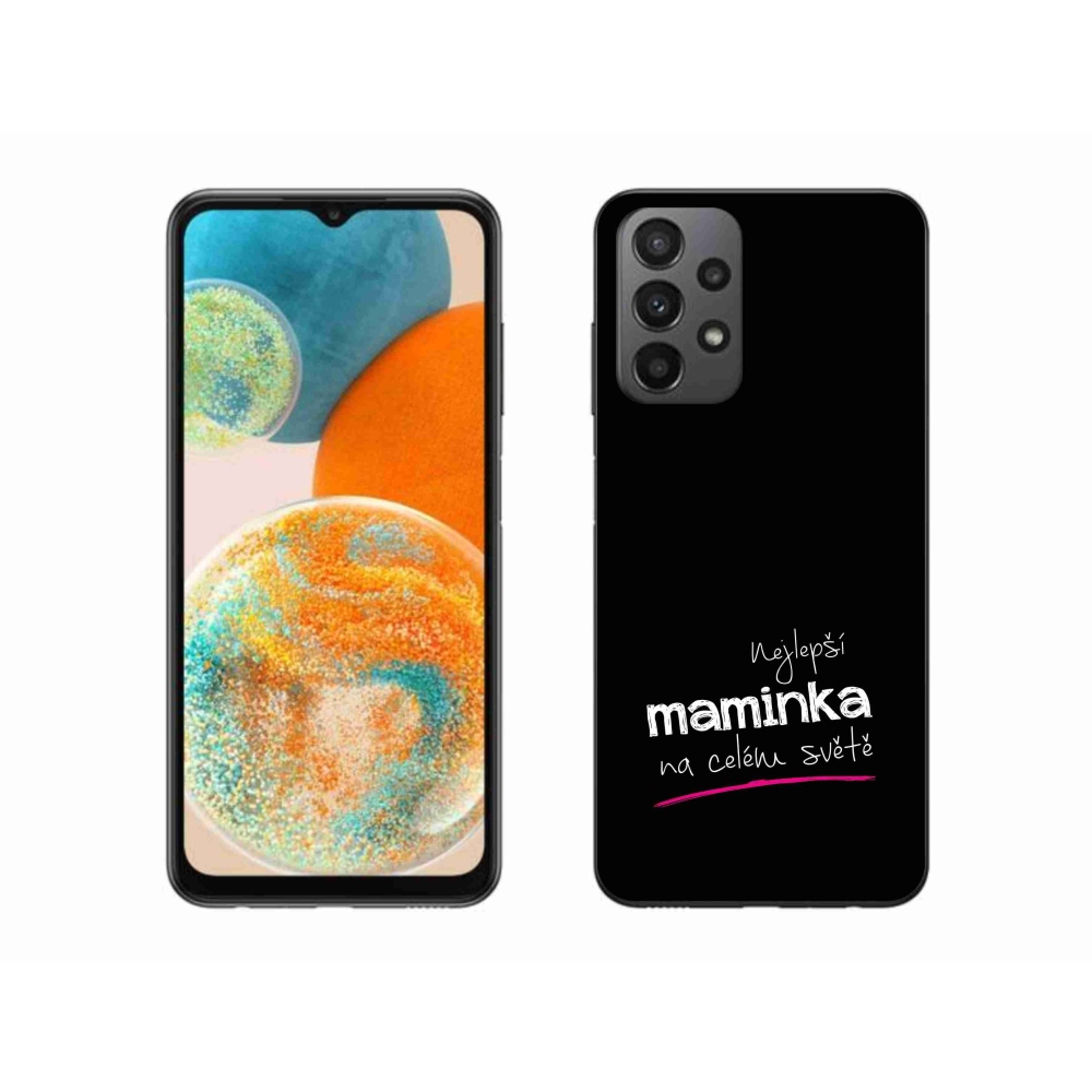 Gelový kryt mmCase na Samsung Galaxy A23 4G/5G - nejlepší maminka 4 černé pozadí