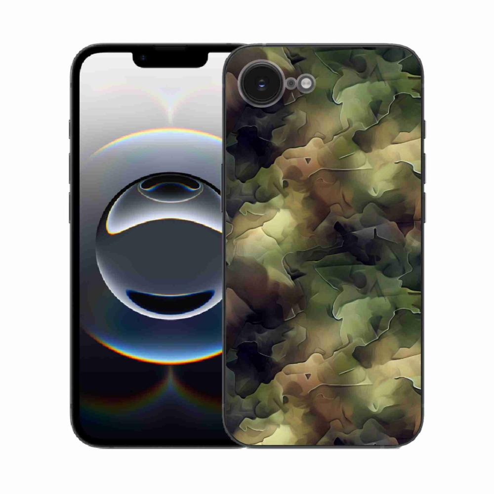 Gelový kryt mmCase na iPhone 16e - maskáčový vzor 10