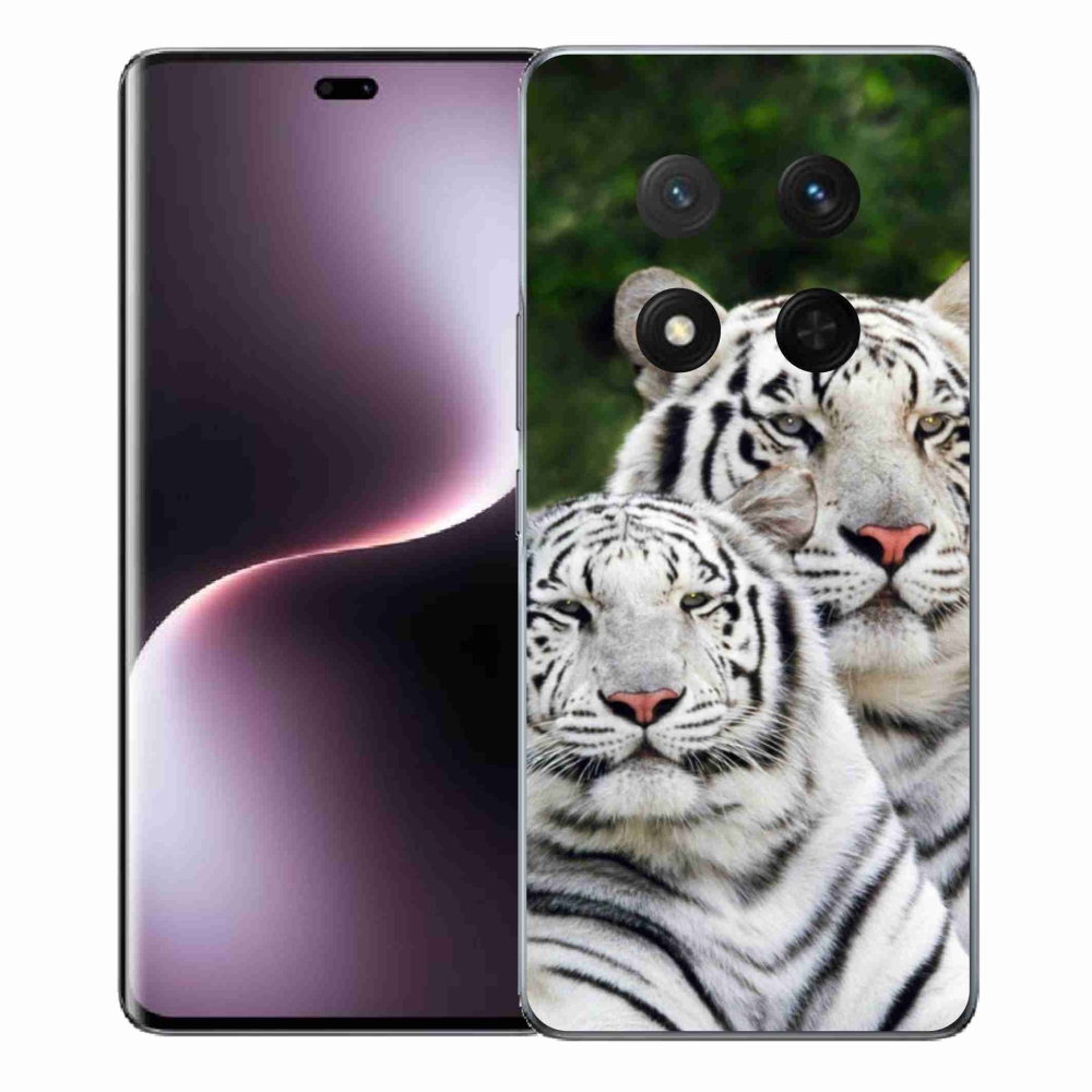 Gelový kryt mmCase na Honor Magic 7 Lite 5G - bílí tygři