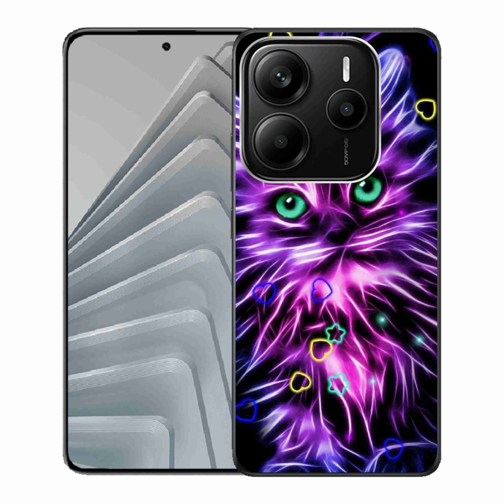 Gelový kryt mmCase na Xiaomi Redmi Note 14 5G - abstraktní kočka