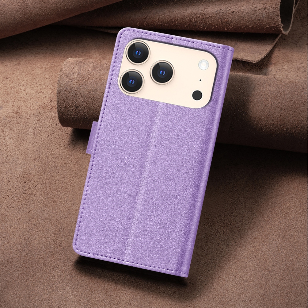 BINFEN knížkové pouzdro na iPhone 17 Pro Max - fialové