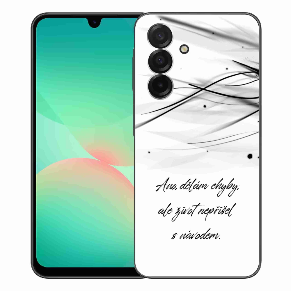 Gelový kryt mmCase na Samsung Galaxy A26 5G - citát bílé pozadí