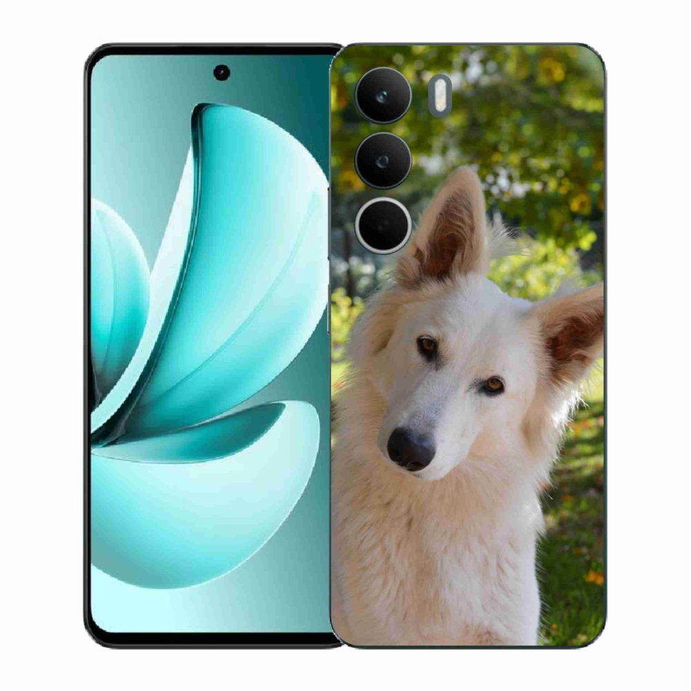 Gelový kryt mmCase na Realme C71 - bílý švýcarský ovčák 1
