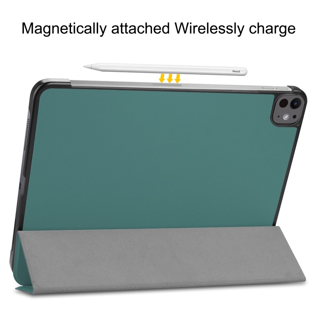 Case chytré zavírací pouzdro na iPad Pro 13 (2024) - zelené