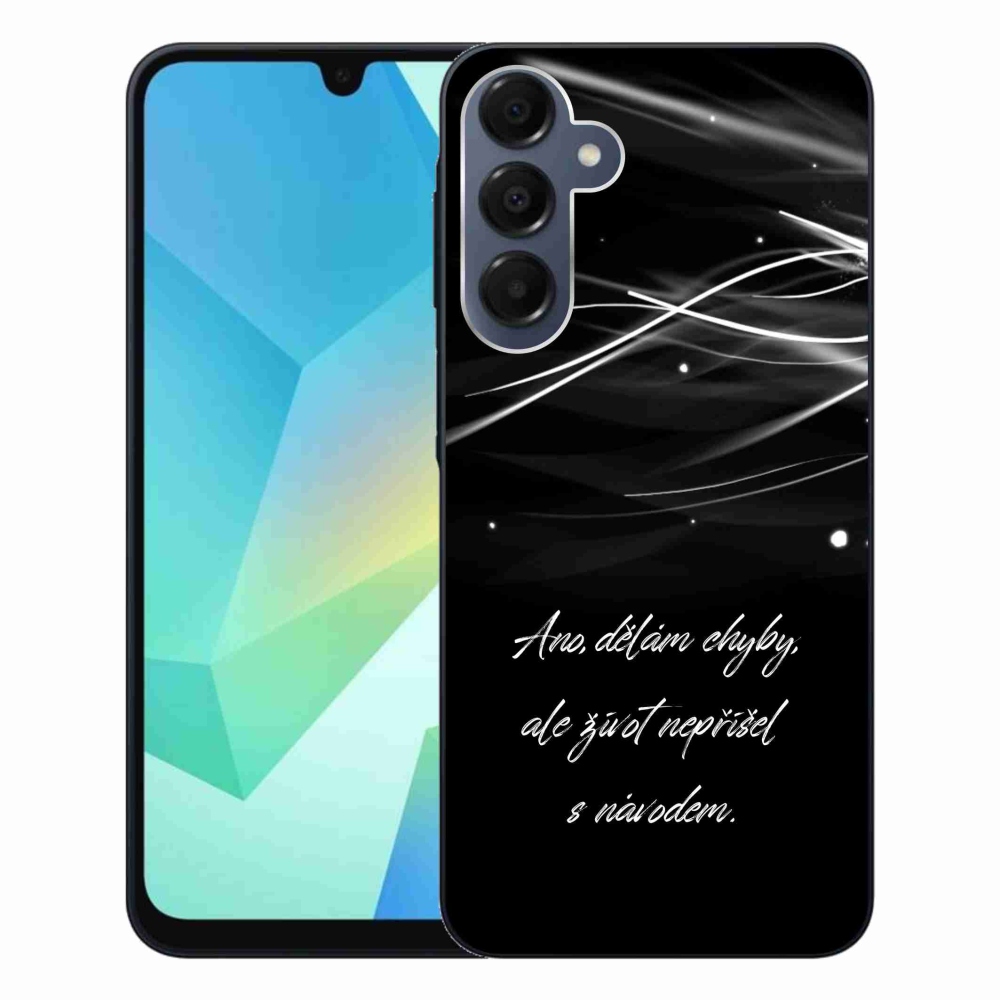 Gelový kryt mmCase na Samsung Galaxy A16 4G/5G - citát černé pozadí