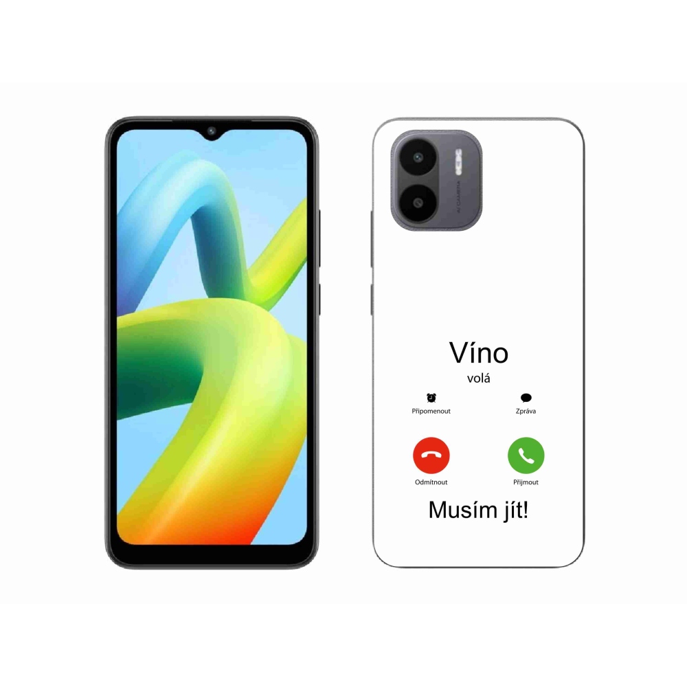 Gelový kryt mmCase na Xiaomi Redmi A1 - víno volá bílé pozadí
