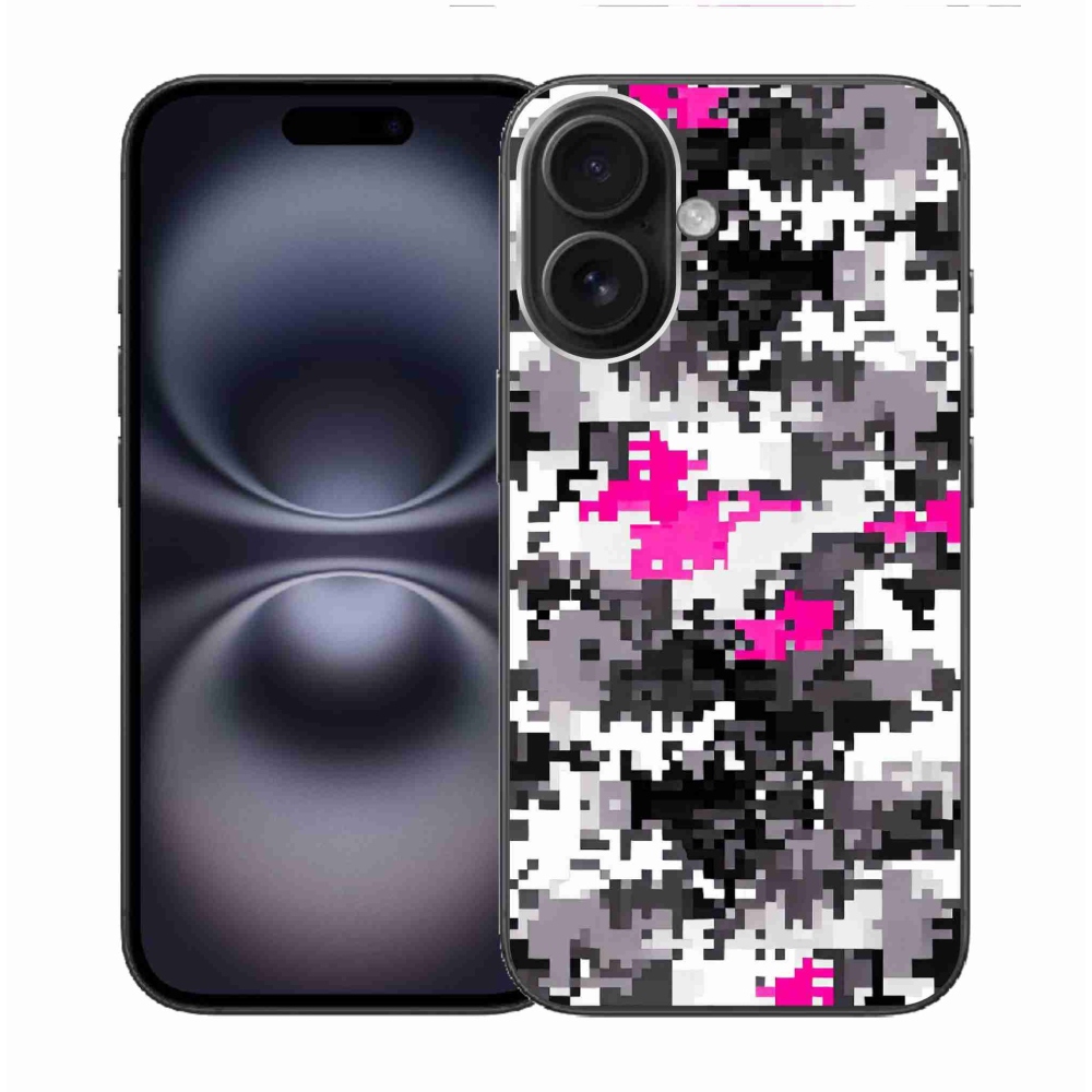 Gelový kryt mmCase na iPhone 16 - maskáčový vzor 4