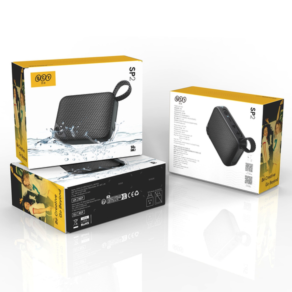 QCY SP2 Bluetooth reproduktor IP67 s RGB podsvícením - černý