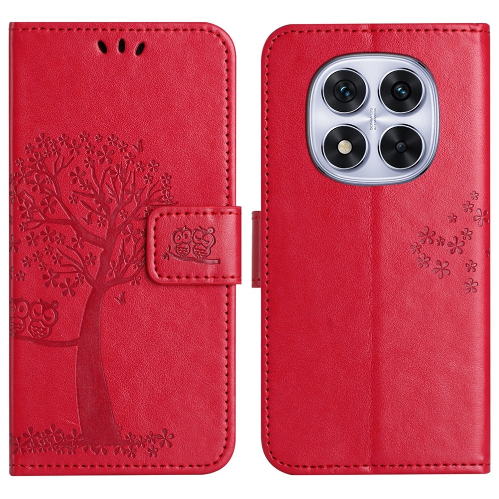Tree knížkové pouzdro na Xiaomi Redmi Note 14 Pro 5G/Poco X7 5G/Note 14 Pro+ 5G - červené