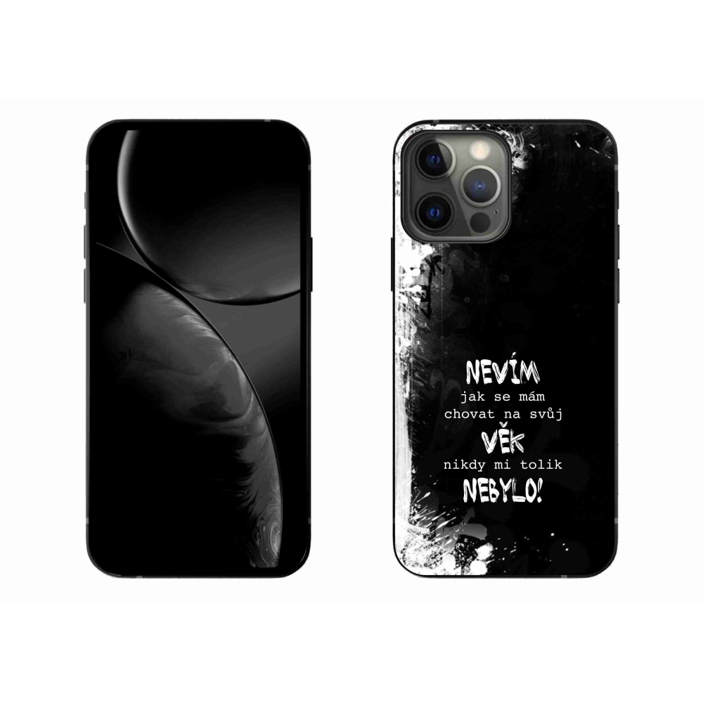 Gelový kryt mmCase na iPhone 13 Pro Max 6.7 - vtipný text 14 černé pozadí