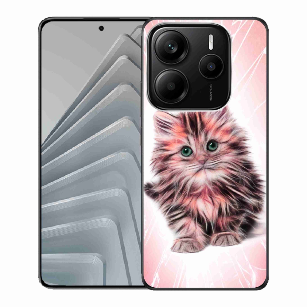 Gelový kryt mmCase na Xiaomi Redmi Note 14 5G - roztomilé kotě