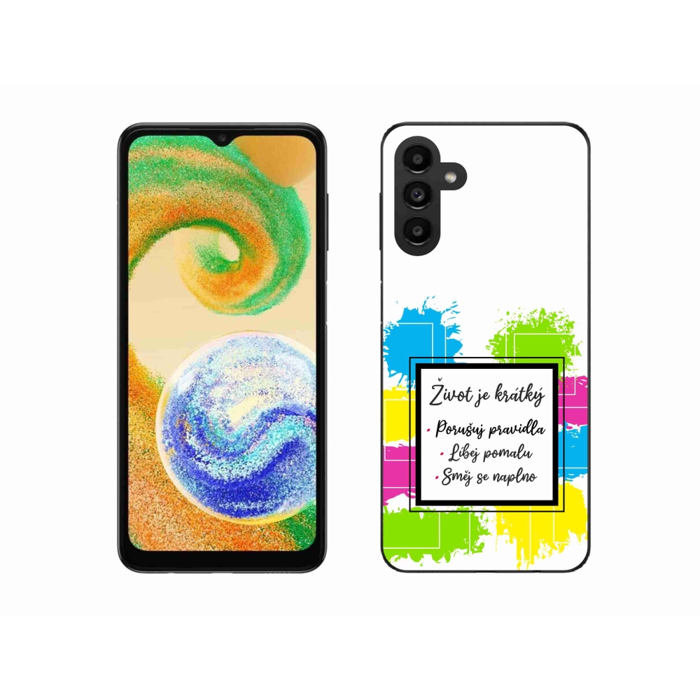 Gelový kryt mmCase na Samsung Galaxy A04s (164.7x76.7x9.1mm) - citát 5 bílé pozadí