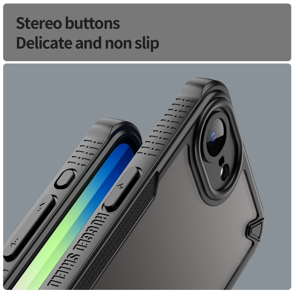 Frosted odolný kryt na iPhone 16e - černý