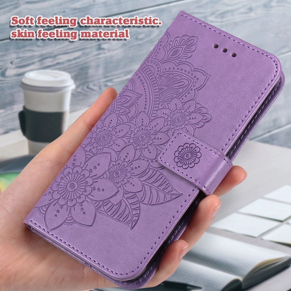 Mandala knížkové pouzdro na Xiaomi Poco X7 Pro 5G - fialové