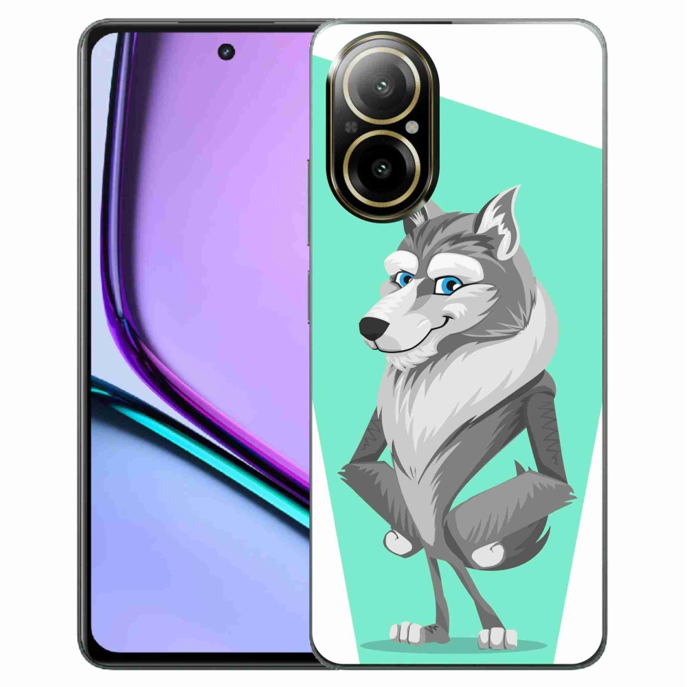 Gelový kryt mmCase na Realme C67 - kreslený vlk