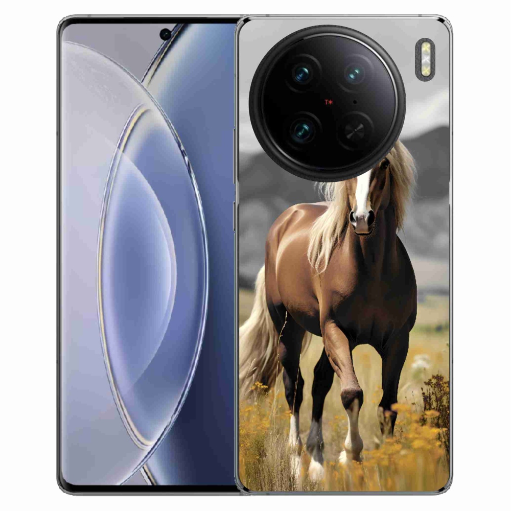 Gelový kryt mmCase na Vivo X90 Pro - hnědý kůň 1