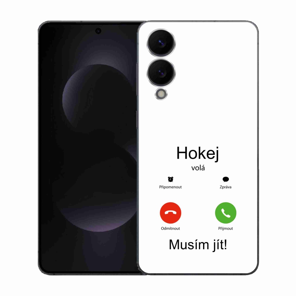 Gelový kryt mmCase na Samsung Galaxy S25 Edge - hokej volá bílé pozadí