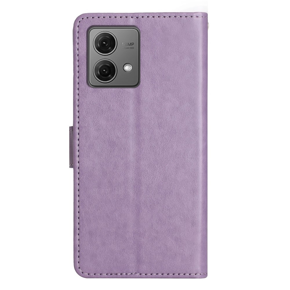 Flowers knížkové pouzdro na Motorola Moto G85 5G - světlefialové