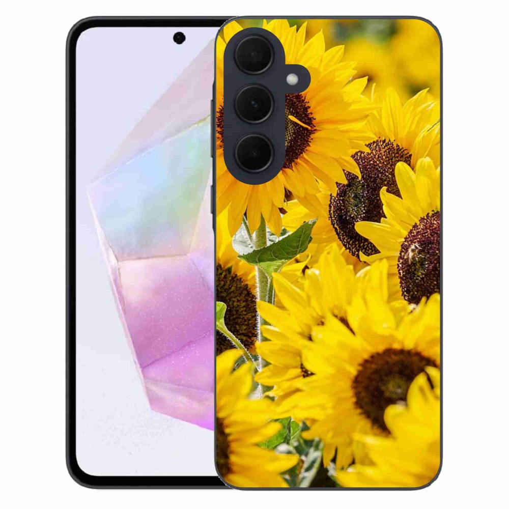 Gelový kryt mmCase na Samsung Galaxy A35 5G - slunečnice