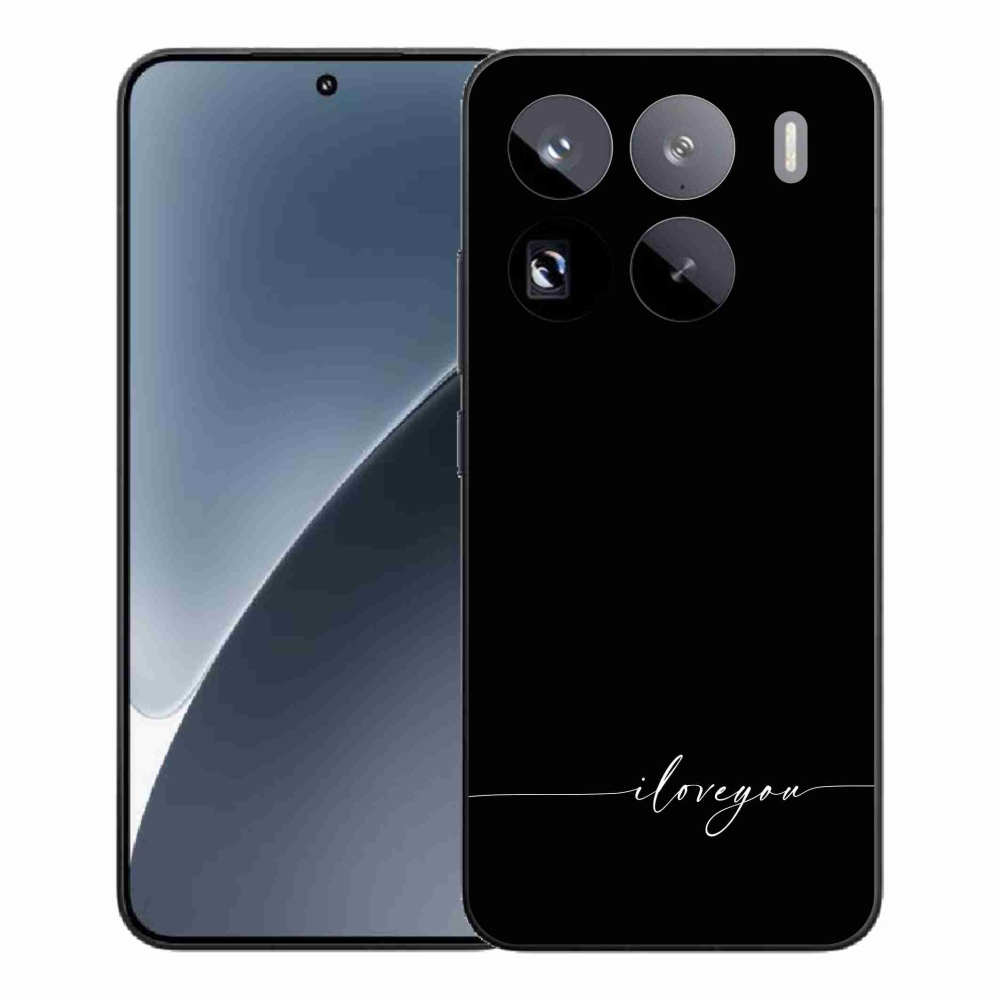 Gelový kryt mmCase na Xiaomi 15 Pro - I love you černé pozadí