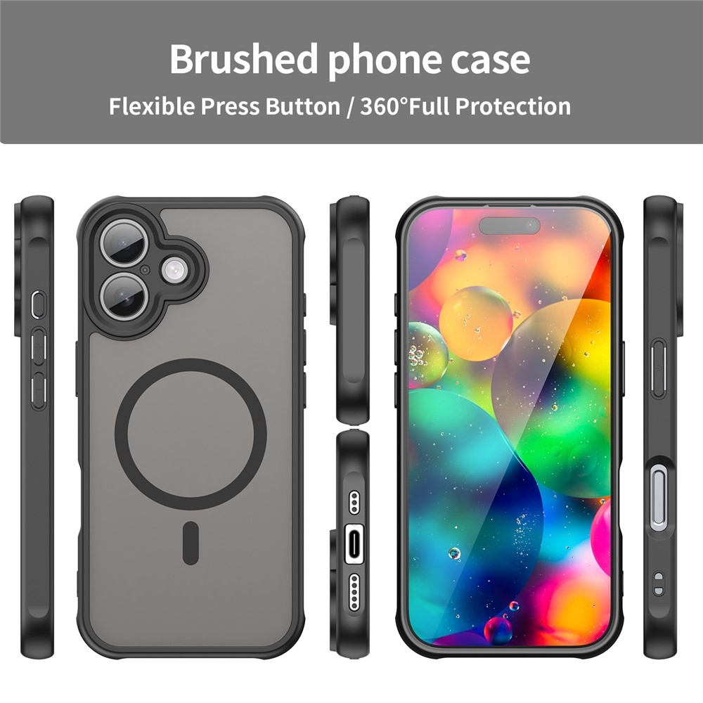 Case matný gelový obal s MagSafe na iPhone 17 - černý