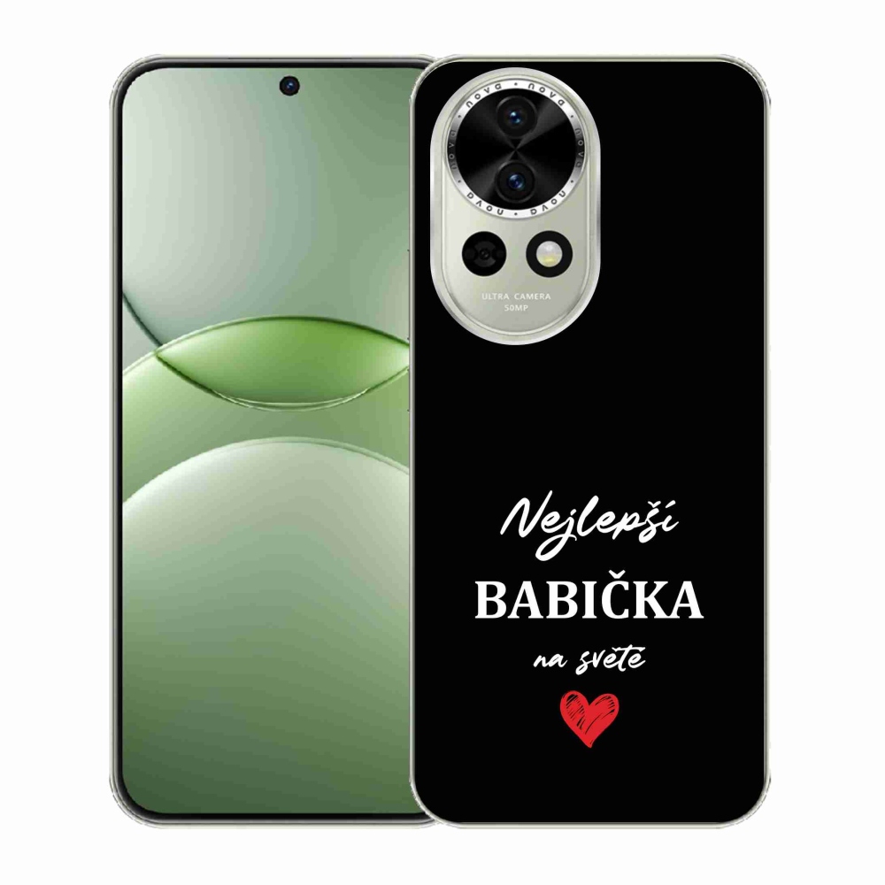 Gelový kryt mmCase na Huawei Nova 13 5G - nejlepší babička 1 černé pozadí