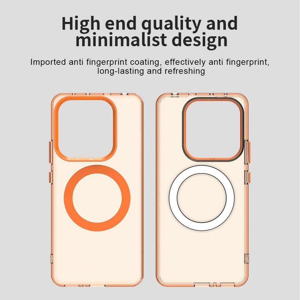 Candy gelový obal s MagSafe na Xiaomi Redmi Note 14 5G - oranžový