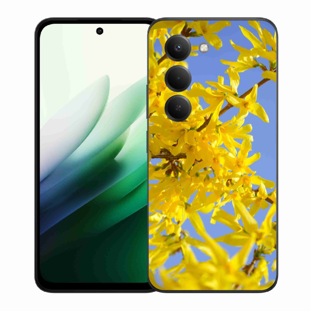 Gelový kryt mmCase na Xiaomi Redmi 15 5G (169mm) - žluté květy
