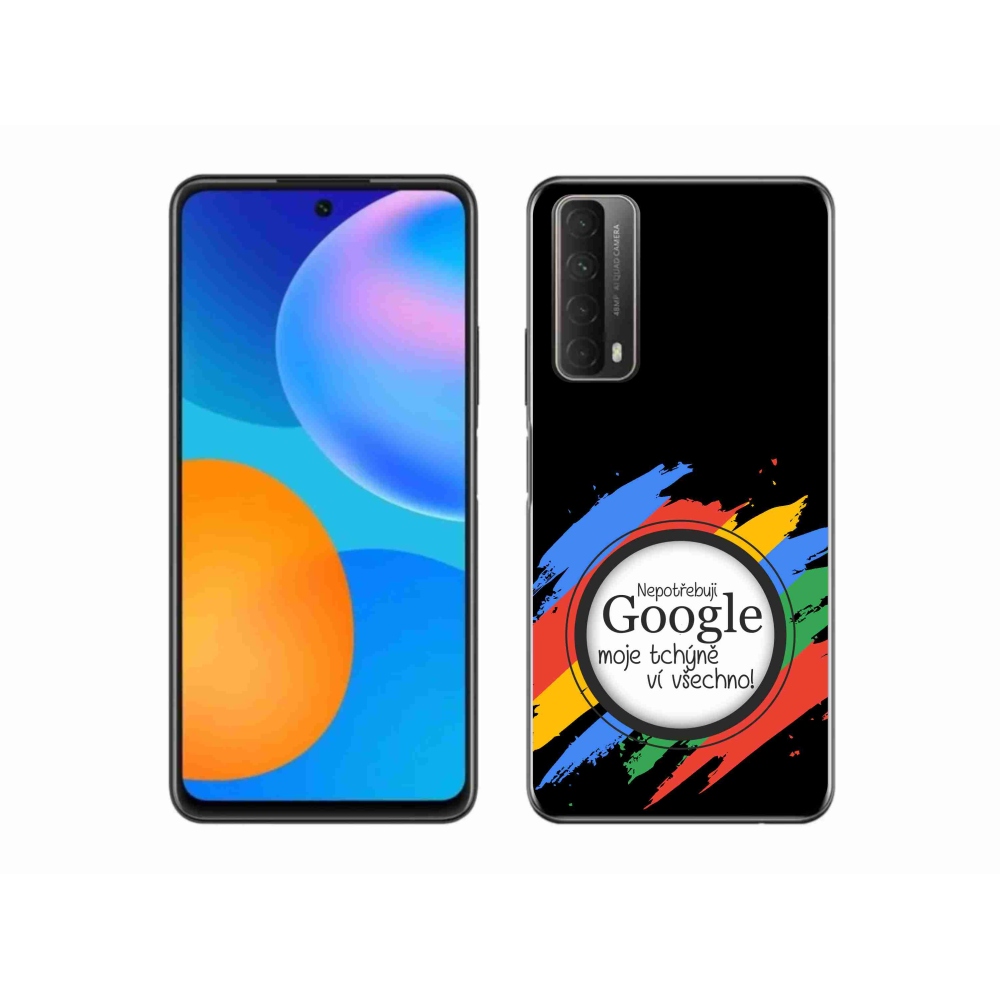 Gelový kryt mmCase na Huawei P Smart (2021) - tchýně ví všechno černé pozadí